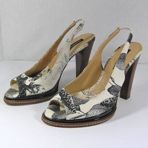 CLAUDIA CIUTI Slingback Sandals Pumps ITALY 6.5